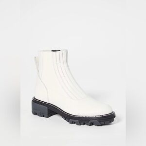 Rag & Bone Shawn Lug Sole Pull On Chelsea Boot Antique White 39.5 9.5‎